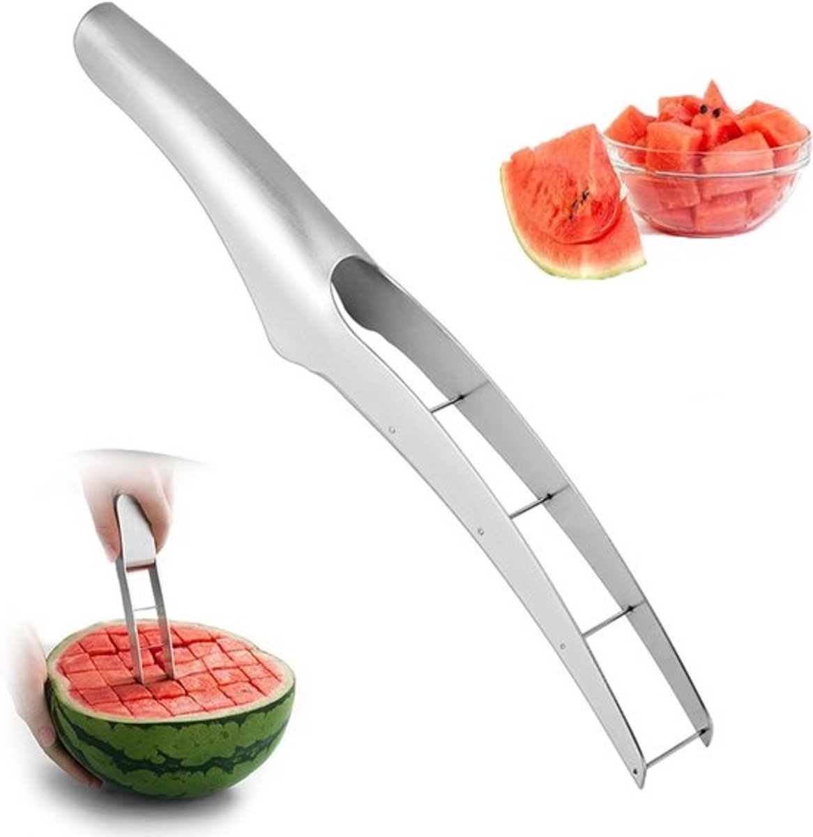 Multifunctionele watermeloensnijder voor het makkelijk snijden van fruit - RVS mes - keukengadget