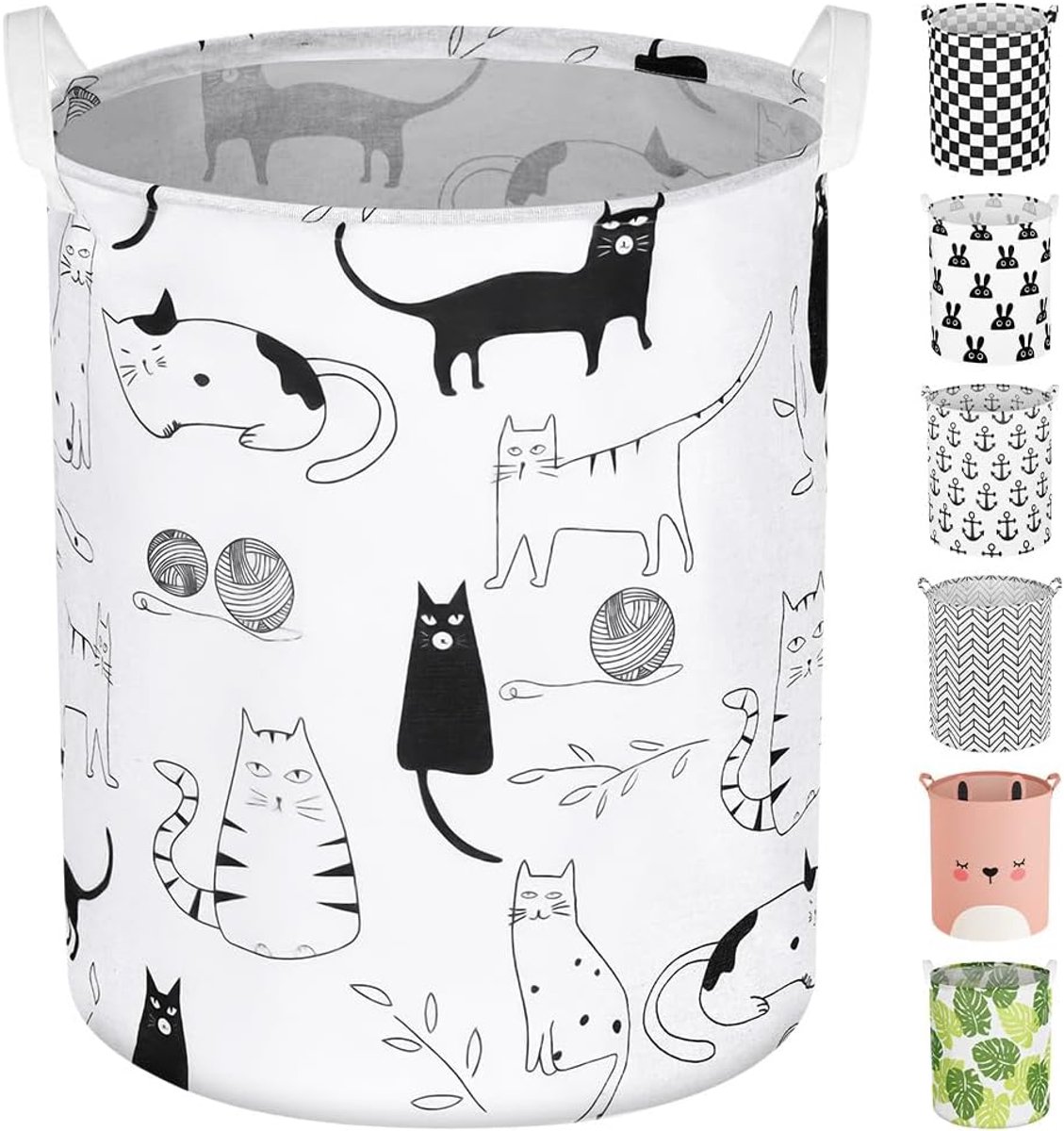 SnelShoppen - Vouwbare Wasmand 40x50 cm - Waterdichte Ronde Opbergmand met Handvatten - Ideaal voor Kleding, Beddegoed, Speelgoed en Meer - Perfecte O