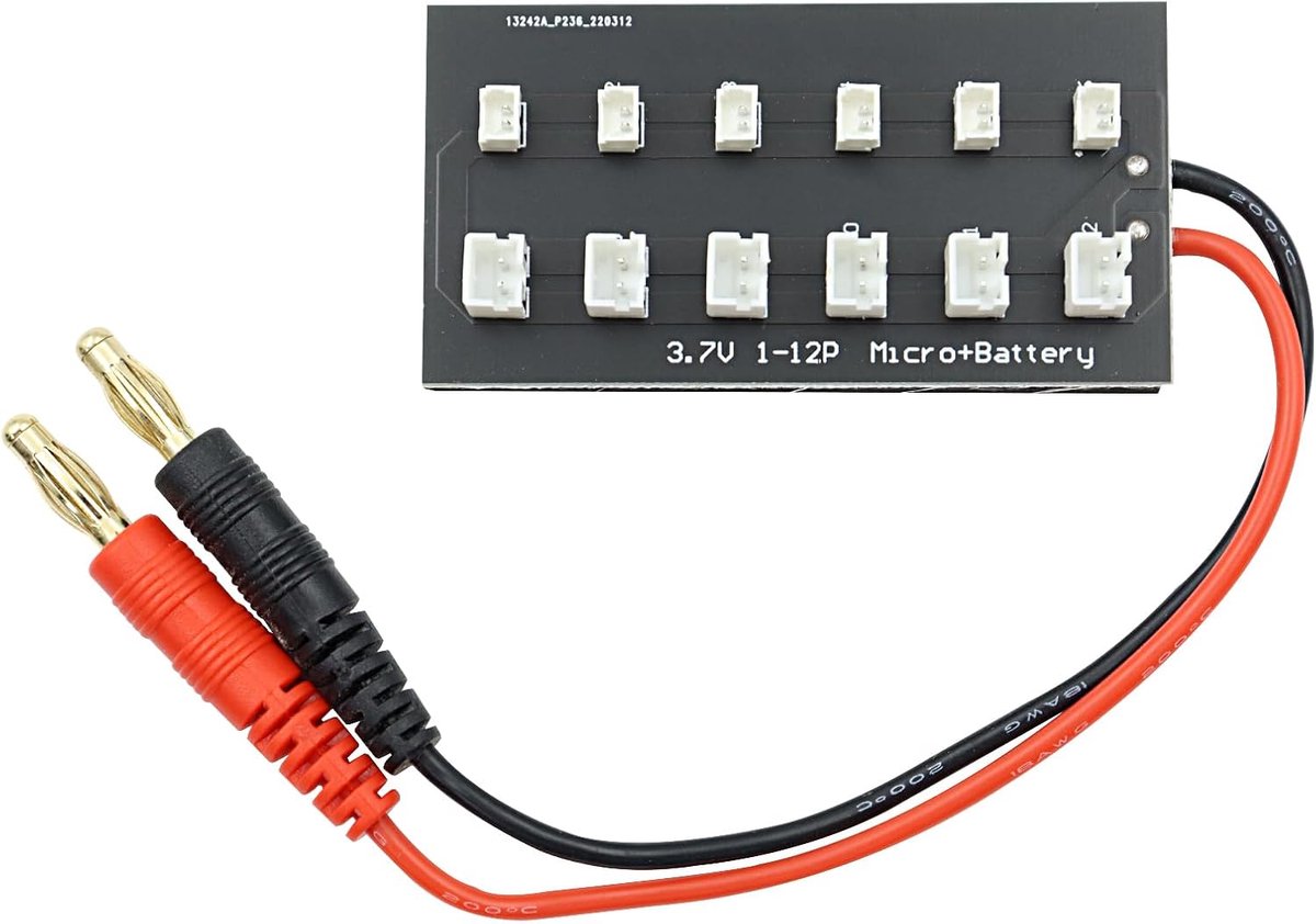 SnelShoppen - 3.7V Lipo Batterij Balance Oplaadbord 1S Ultra Micro JST-PH Parallel Aansluitplaat voor tot 6 Batterijen - Ideaal voor RC Drone en Model