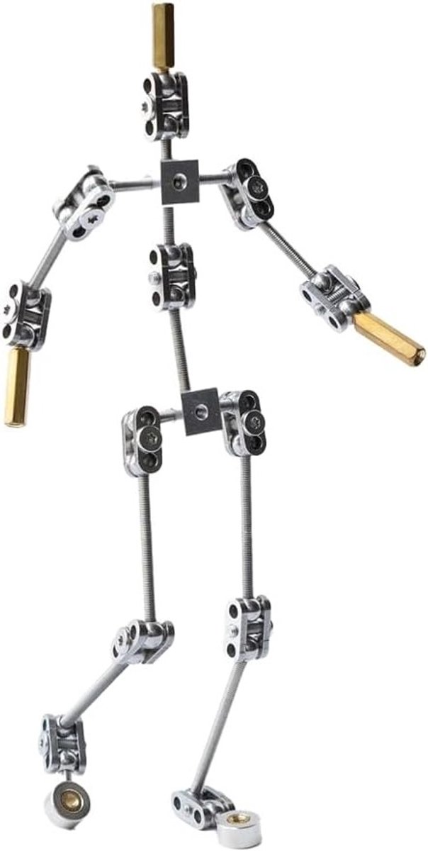 Complete Armature Kit voor Metaal Poppen Skelet - Eenvoudig te Monteren voor Stop Motion Animatie en Creatief Ontwerp