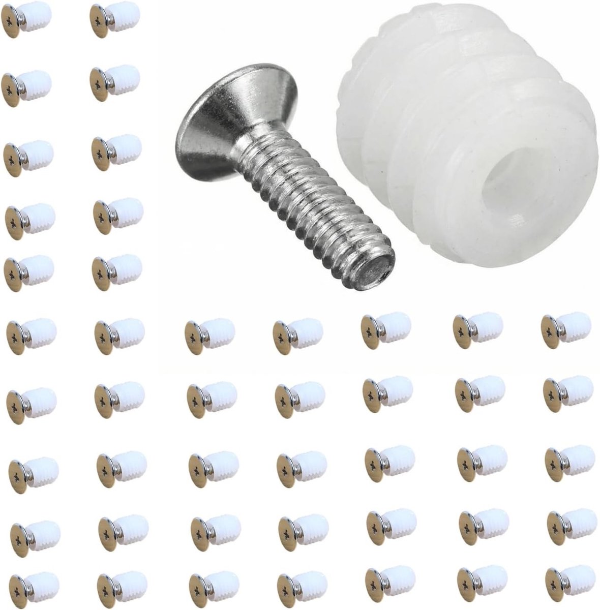 Set van 150 Scharnierpluggen, Drukdokken, Kunststof Invoegen en Scharnierpluggen met Schroeven voor Meubelherstel en Verbetering van Keuken- en Kastenonderdelen