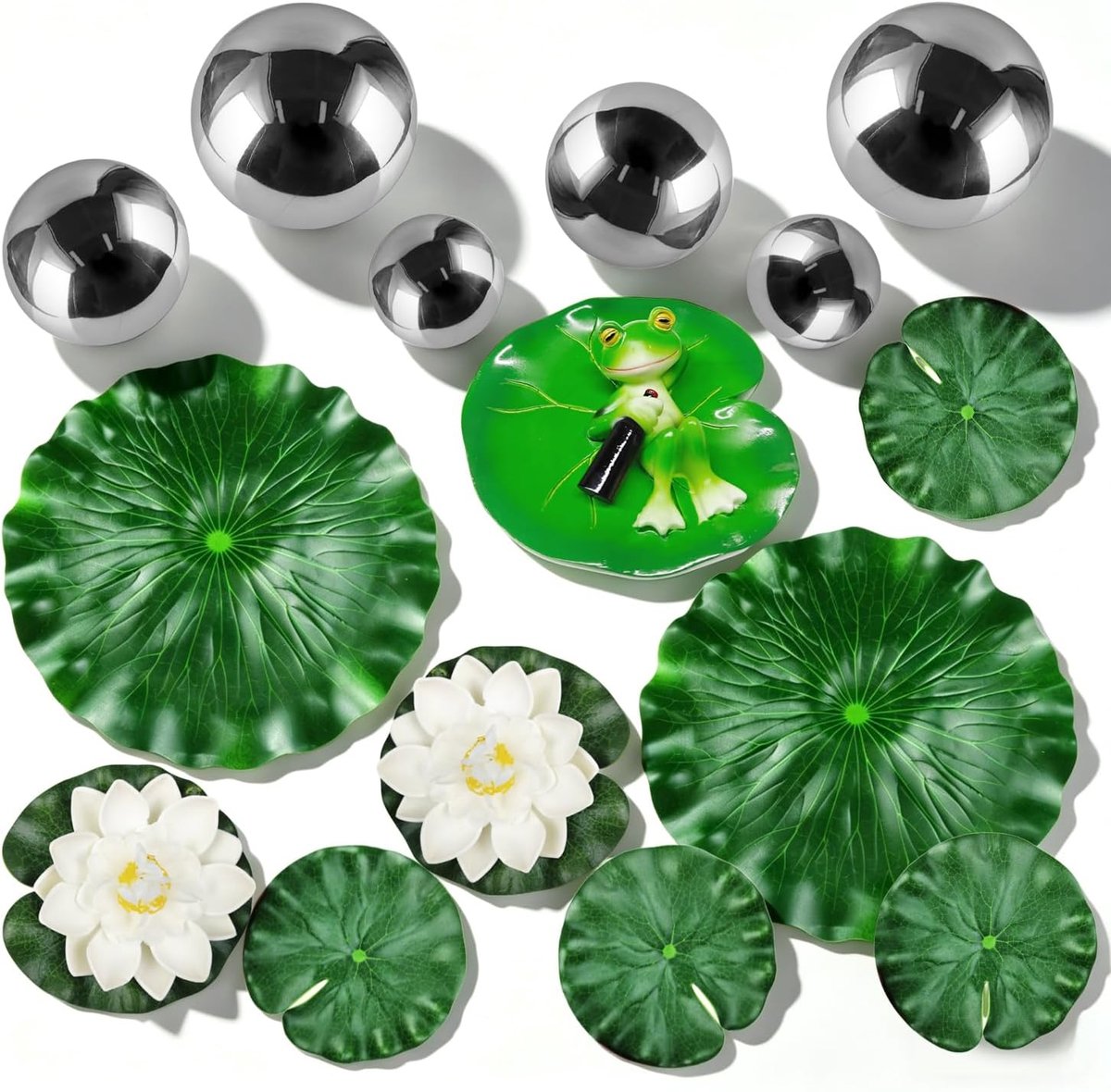 SnelShoppen - Zwemballen voor Mini-Vijver, Vijverdecoratie en Kikkerdecoratie, Kleurrijke Drijvende Ballen, Perfect voor Tuin en Feest, Set van 6