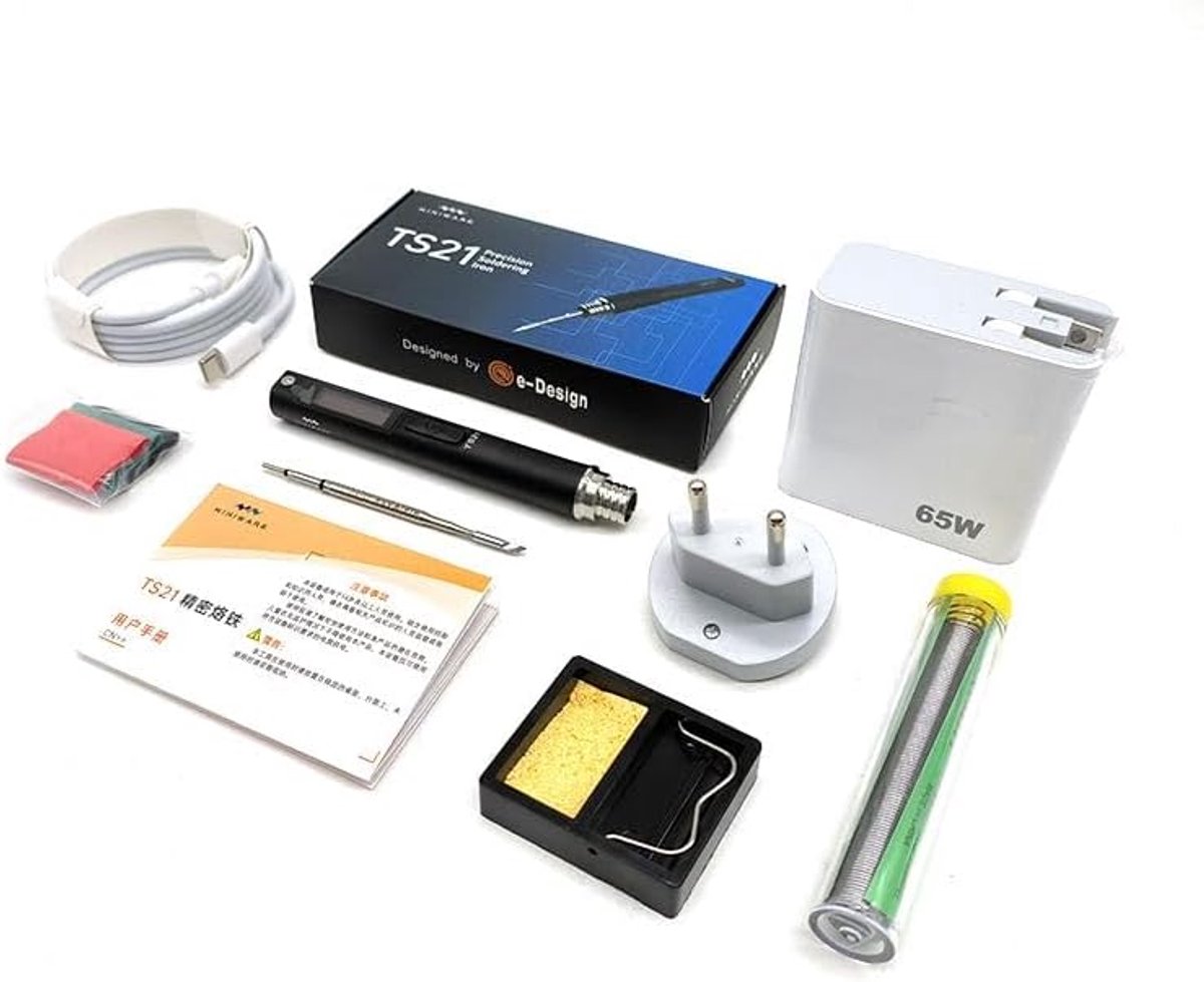SnelShoppen - Mini Soldeerbout, 100W Lasapparaat, PD Snellaadprotocol, 100-450°C Temperatuur, 3 Seconden Verwarming, Smeltcontainer, Voor Solderen en