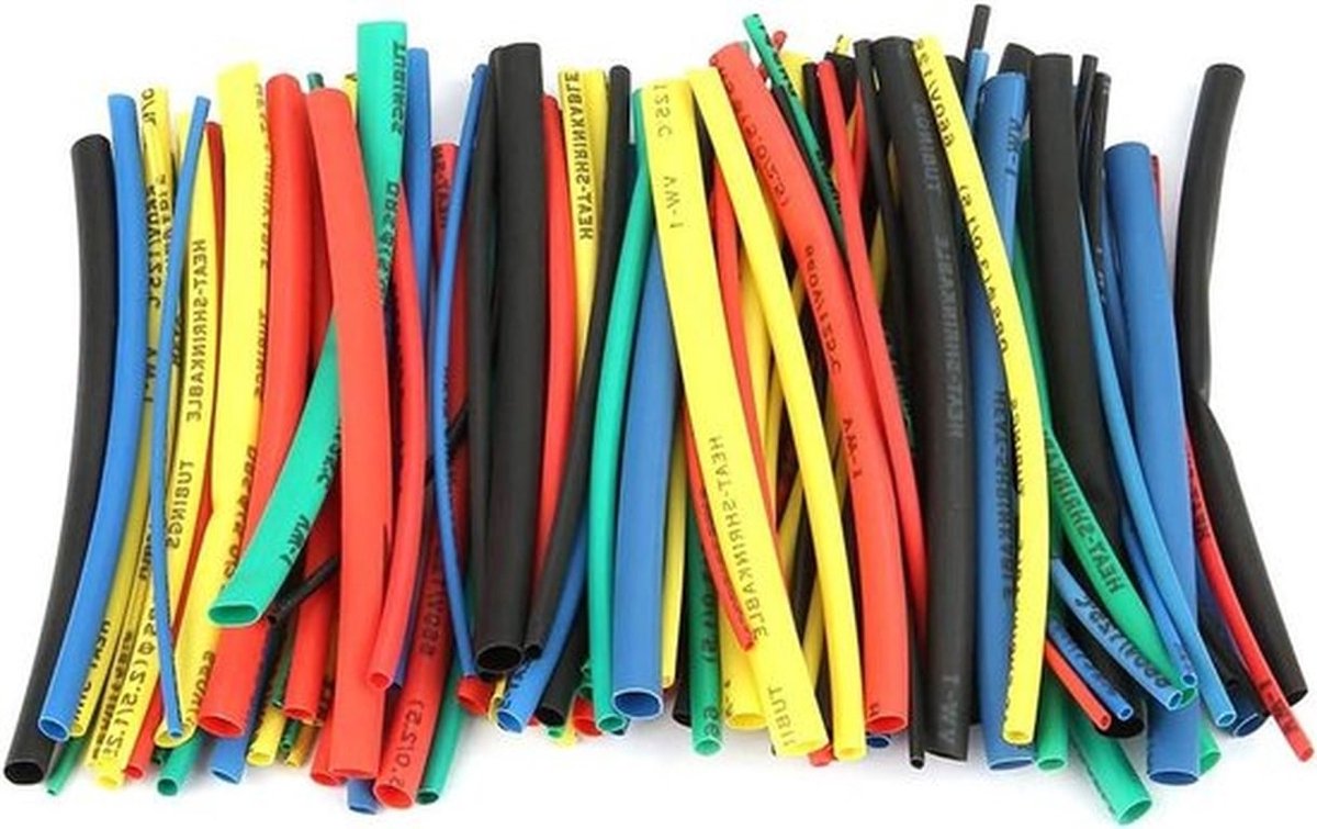 Krimpkousen set - 100 stuks, isolatie draad kabel mouw kit, 5 kleuren en maten - componenten bevestigen en beschermen