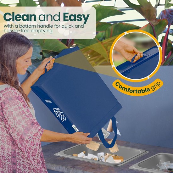 SnelShoppen - Recycling Afvalbakken Set van 3x40L voor Plastic, Papier ...