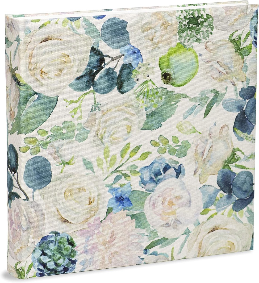 SnelShoppen - Mareli Fotoalbum 31x31 cm - Bloemenpatroon - 40 Bladen - 320 Foto's 10x15 of 160 Foto's 13x18 - Stevig Karton en Glasin