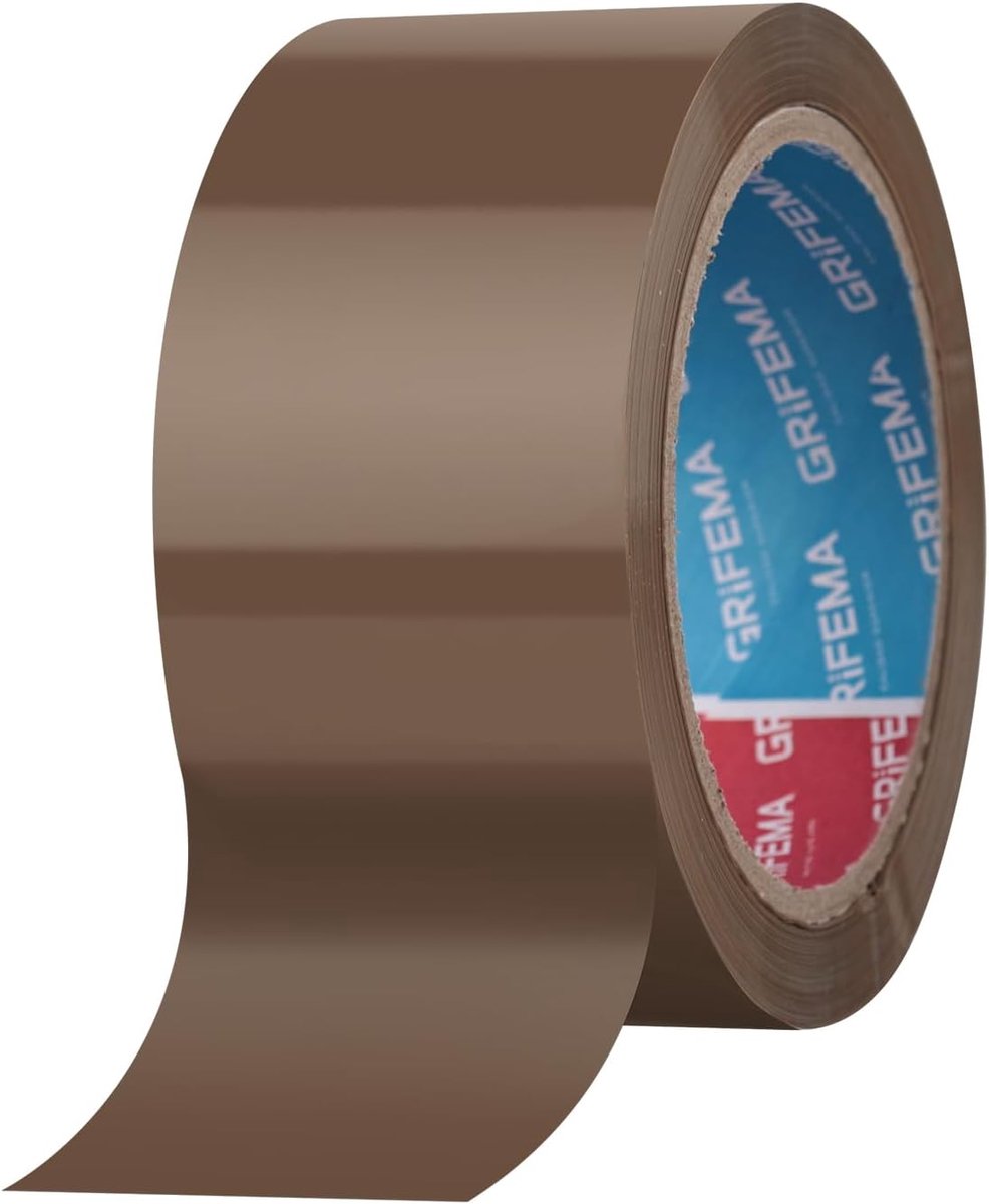 SnelShoppen - Silent Verpakkingstape voor Verzend- en Verhuizing, Bruin, 66m x 50mm, Sterk en Betrouwbaar, Ideaal voor Verpakkingen en Opslag