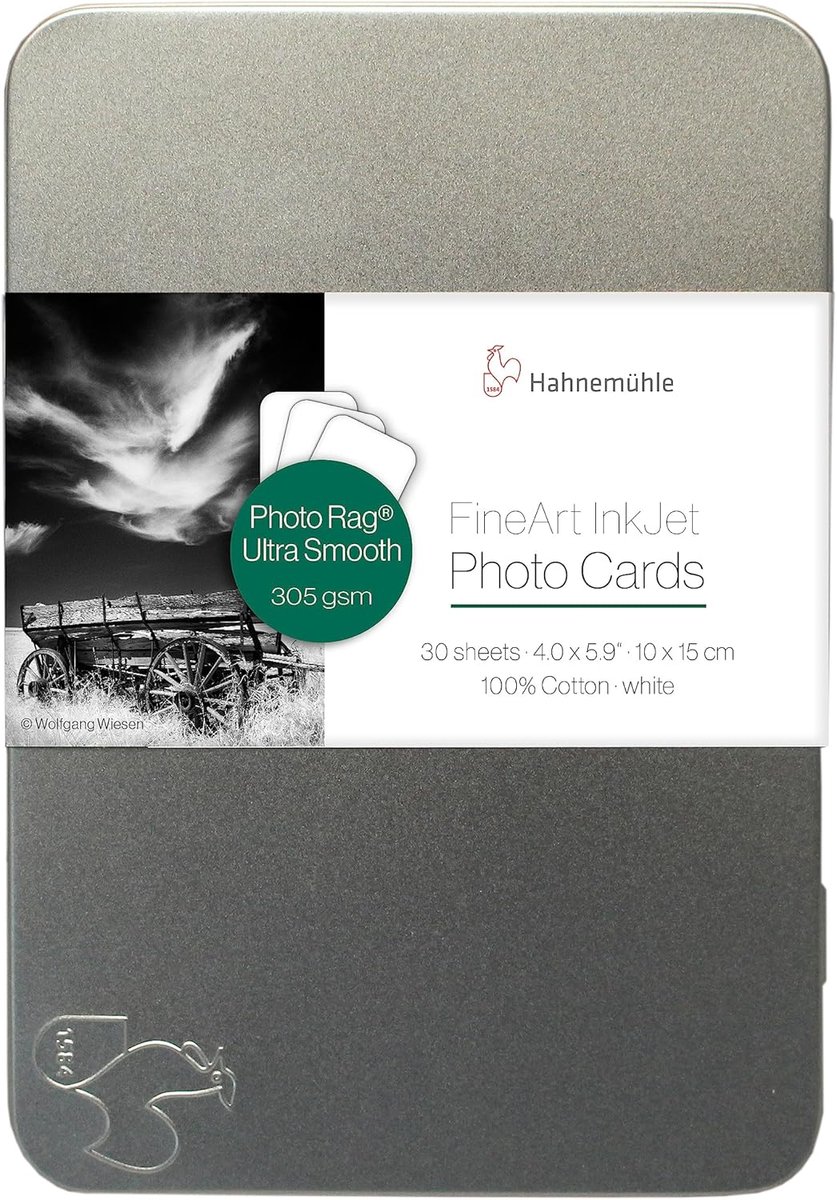 SnelShoppen - Inkjet Foto Postcards Mini 10x15 cm - PhotoRag Ultra Smooth Mat Wit - 30 Stuks - Creatieve Ontwerpen voor Portfolio, Uitnodigingen en Ca