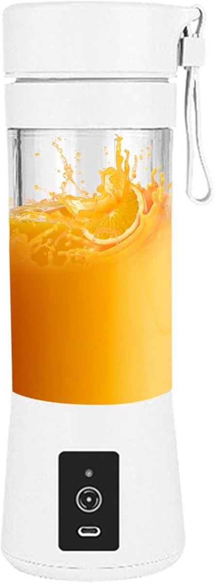 SnelShoppen - USB Oplaadbare Mini Mixer met 6 Bladen, 2000mAh, Draagbaar en Geschikt voor Smoothies en Shakes - Roze Keuken Gadget voor Thuis en op Re