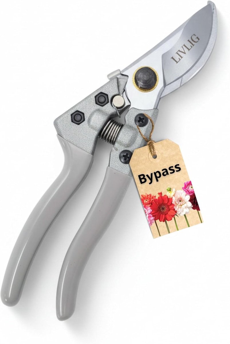 SnelShoppen - Professionele Bypass Snoeischaar met SK5 Stalen Bladen, Ergonomische Handgreep, 25mm Snijdikte, Ideaal voor Rozen, Bloemen en Tuinwerk