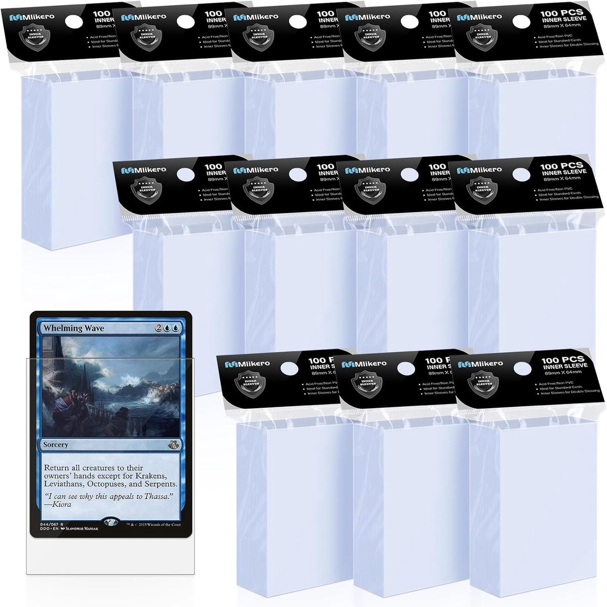 SnelShoppen - 1200 Card Cases voor Trading Cards en Speelkaarten - Perfecte Pasvorm Matte Binnenhoezen 64 x 89 mm - Dubbele Bescherming voor Sportkaar