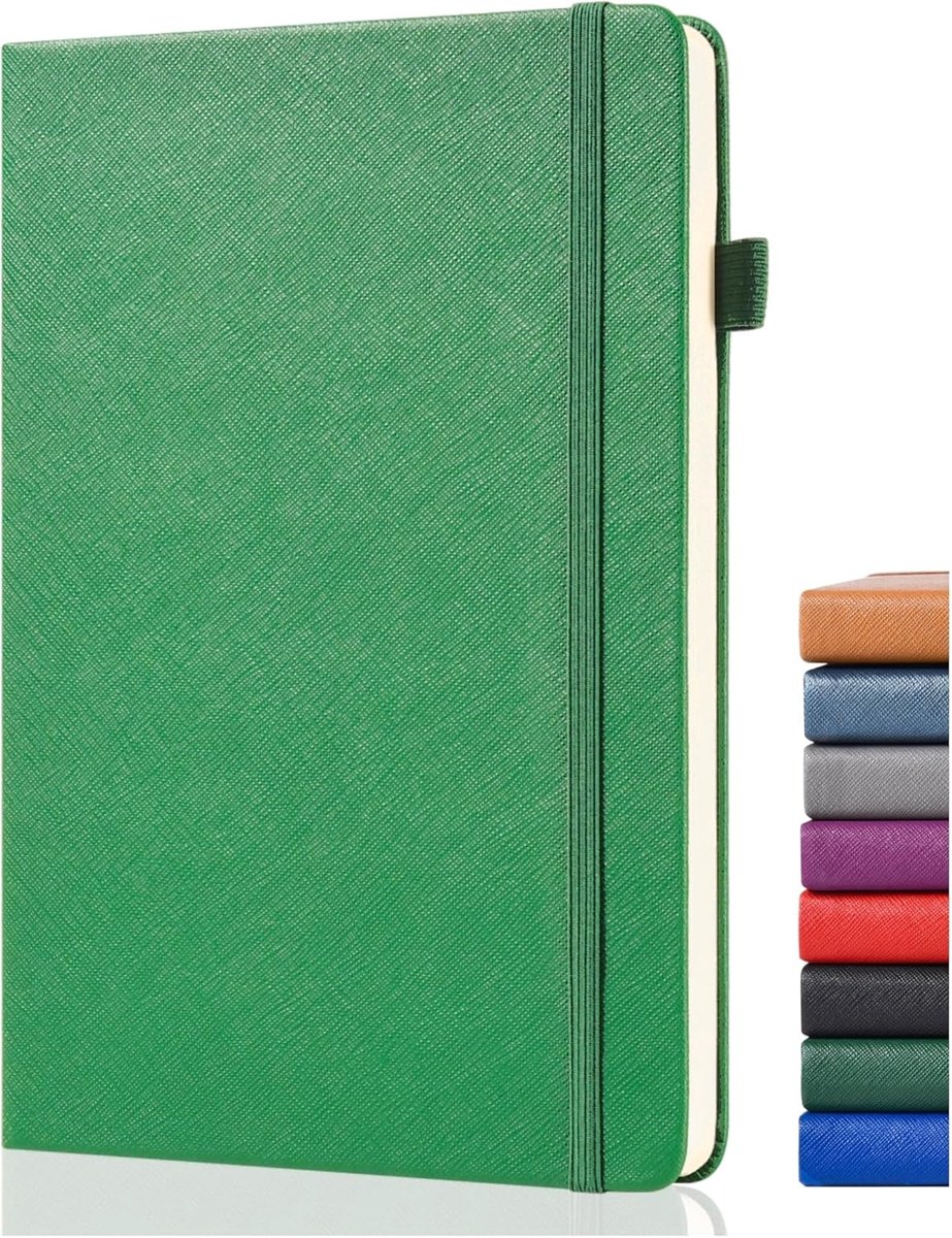 SnelShoppen - A5 Bullet Dotted Journal - 152 Pagina's Dotted Notitieboek - 140GSM Dikke Papier - Hardcover Groene Notitieboek voor Planning, Aantekeni