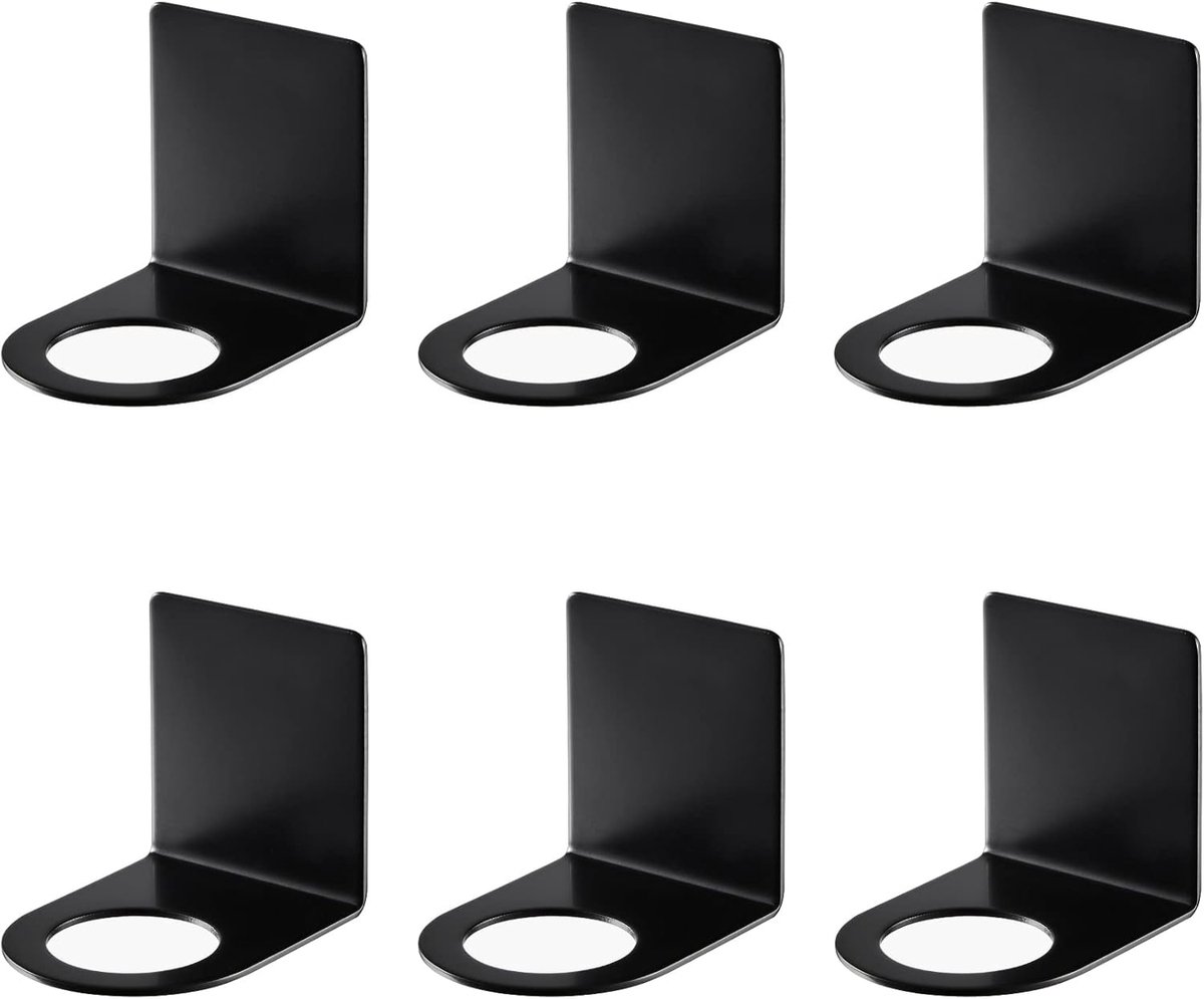 SnelShoppen - 6 Stuks Wandbeugels voor Flessen met 27mm Pomp Diameter - Houder voor Shampoo en Douchegel | Wandgemonteerd Design voor Badkamer, Keuken