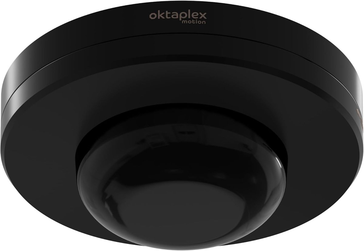 SnelShoppen - PIR Bewegingssensor 360 Graden - Binnen & Buiten - IP65 Waterdicht - Zwart - 230V Opbouw - 18m Detectiebereik - Verstelbare Schemerfunct