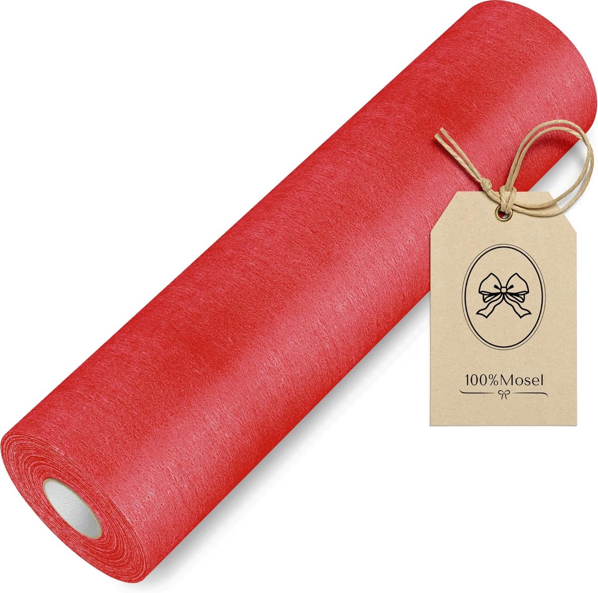 Thijox - 100% Mosel Tafelloper Vlieseline Rood 30 cm x 25 m - Elegante Tafeldecoratie voor Bruiloften, Verjaardagen en Feestjes - Kleurrijke Versierin