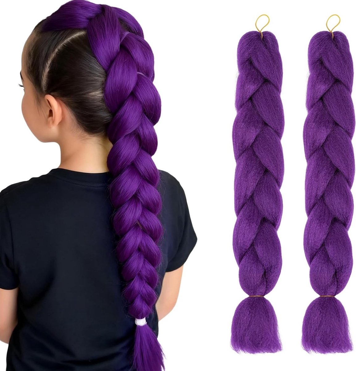 Set van 2 Paarse Kinderwieg - Kostuum voor Halloween, Kpop en Feestjes voor Meisjes en Vrouwen
