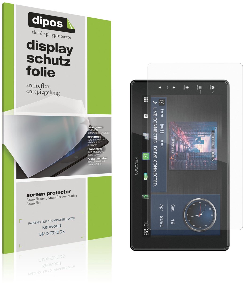 dipos – 2x Matte Beschermfolie geschikt voor Kenwood DMX-F920DS | Krasbestendige & antireflecterende Screenprotector Ultra-Thin