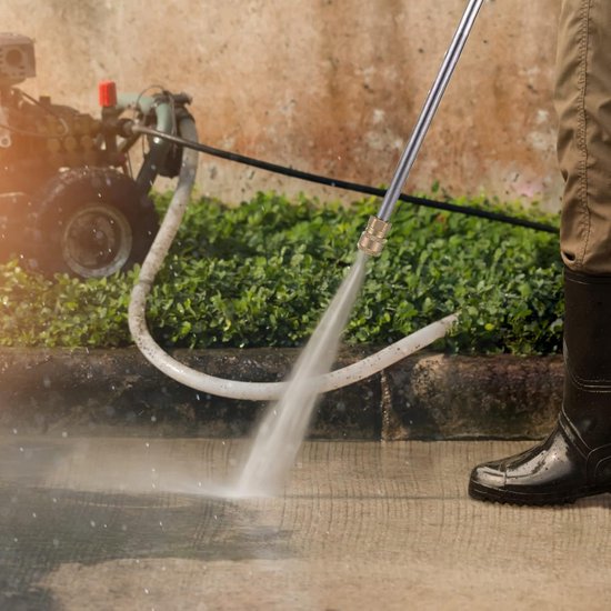 SnelShoppen - 2 Stuks Hogedrukreiniger Verlengstaaf en Verlengstang 15"/38cm + 30°C Verlengstang 22cm, 1/4" Quick Connect, Roestvrij Staal, 4000 PSI — afbeelding 5
