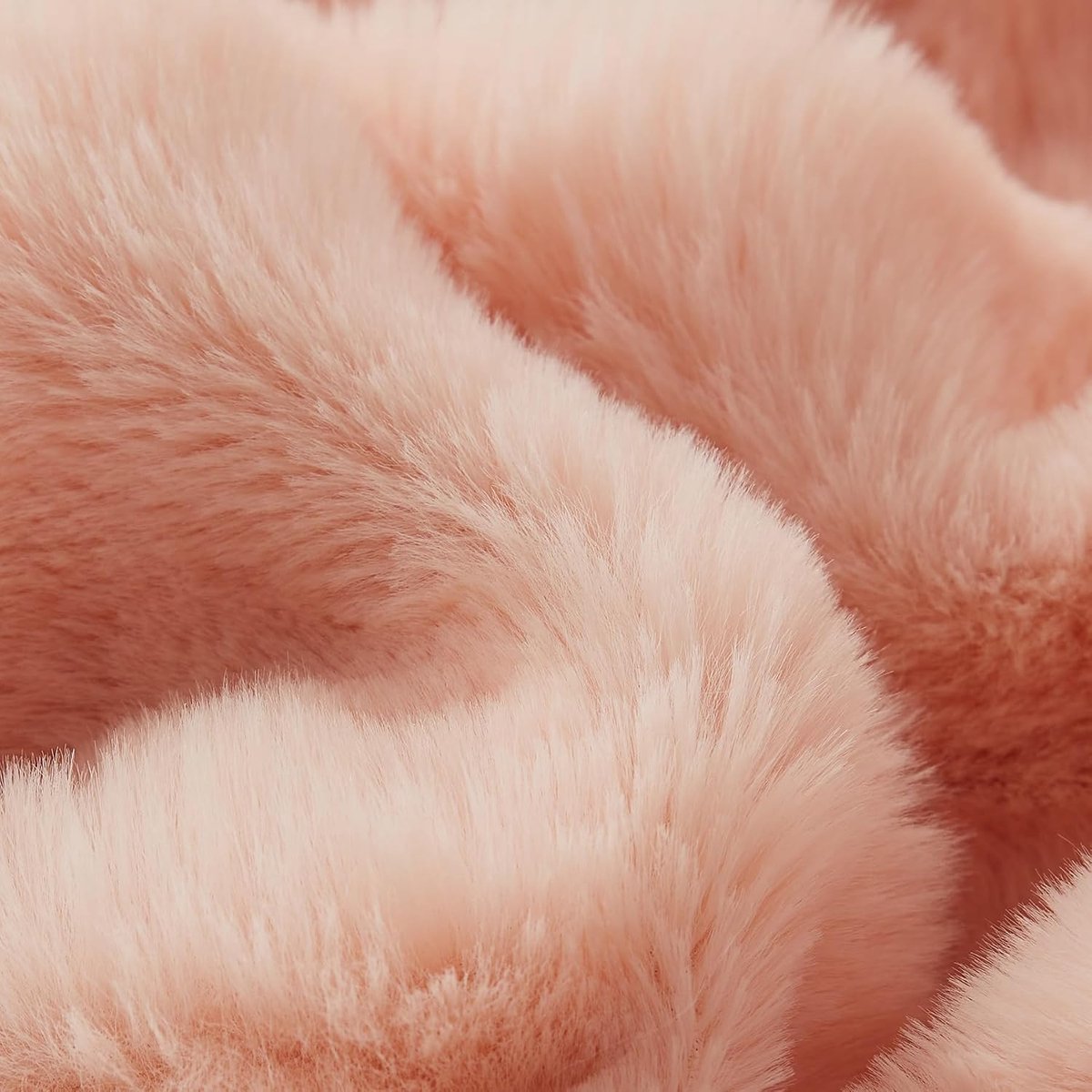 SnelShoppen - Fluffy Winter Warm Pluche Dekentje 150 x 200 cm Roze - Super Zacht Cuddly Deken van Bunny Faux Fur voor Bed, Bank, Slaapkamer, Perfect G