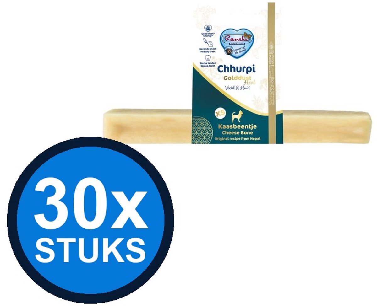 30x Renske - Chhurpi golddust heal vacht en huid XS 32,5gr - Hondenverzorging - 32.5 g