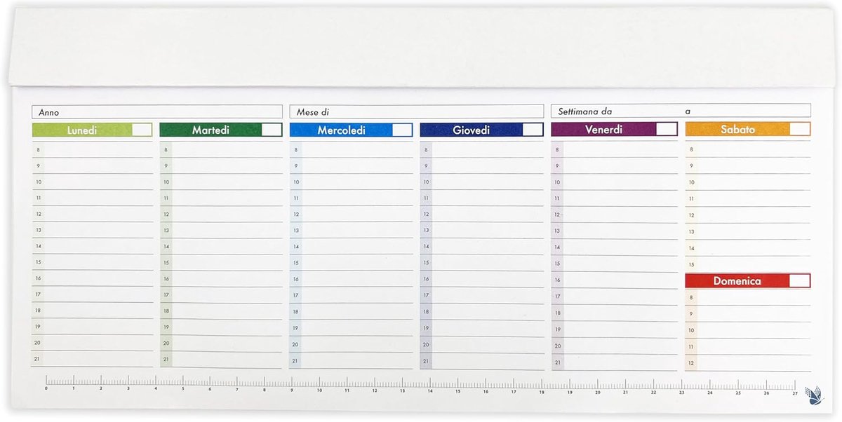 SnelShoppen - Weekly Planner Bureau 29.5 x 14.5 cm - Compact Notitieblok voor Agenda, Afspraken, Taken, 52 Bladen, Multifunctioneel, Desk Pad voor Kan