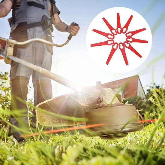 Grasmaaier Kunststof Messen - Vervangmessen Voor Grastrimmers - Duurzame Messen Voor Grastrimmers - Geschikt Voor Einhell Modellen en Tuinonderhoud - 100 stuks reservemesenset - accessoires voor kunststof messen — afbeelding 5