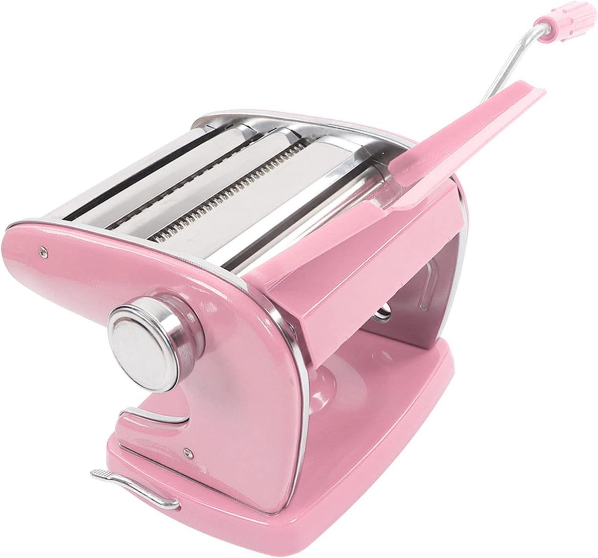 SnelShoppen - Handmatige Noodle Maker Pasta Maker Machine - Roestvrij Staal, Compact, Antislip Basis, Voor Keuken, Feest, Marble Tafel, 6 Instellingen