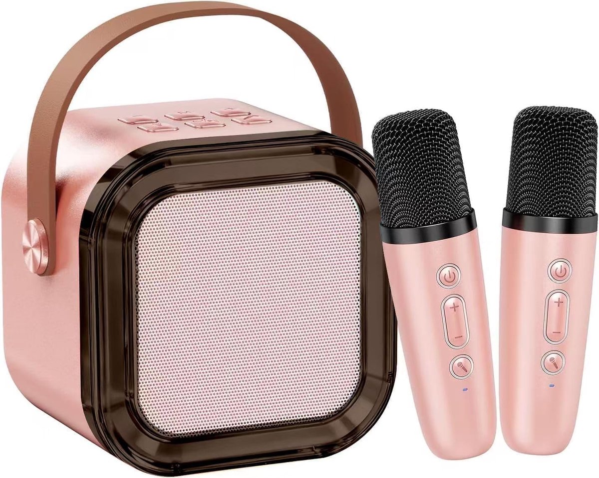 Draagbare Kinder Karaoke Machine met 2 Microfoons en Bluetooth Speaker