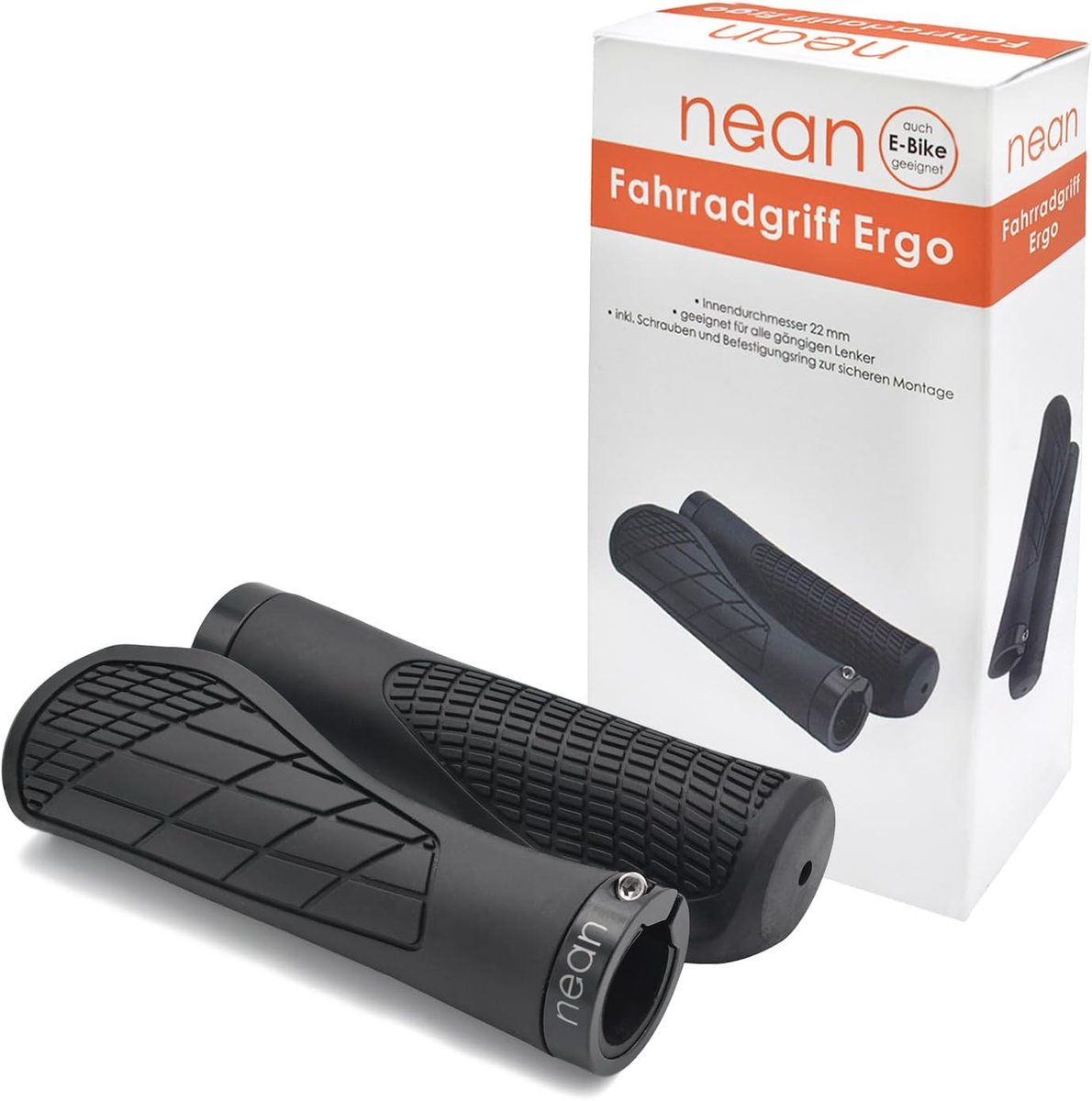 SnelShoppen - Ergonomische Fietshandvatten Set van 2, 22 mm, Zwart - Comfortabel, Controle, Vermindert Vermoeidheid voor Stadfietsen, E-bikes en Mount