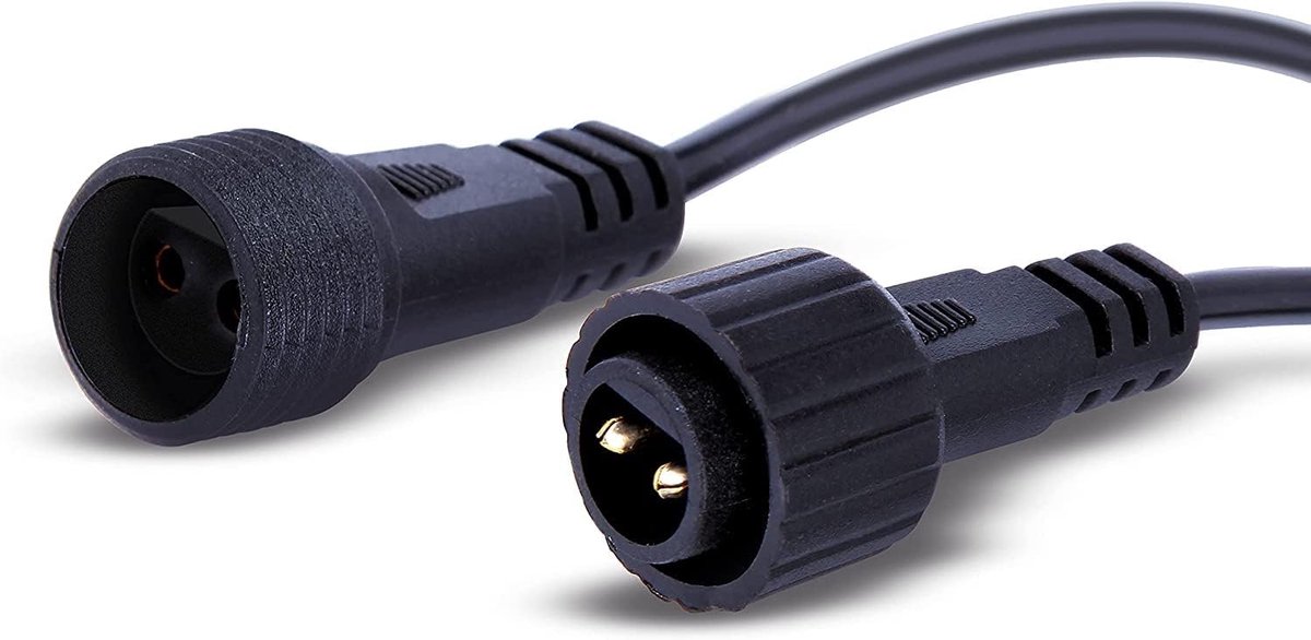 SnelShoppen - 3M Waterdichte 2-Pins Verlengkabel - Anti-corrosie Tuinverlengsnoer voor Buitenverlichting, String Lights, Festoon Lights, G40 Globe Lig