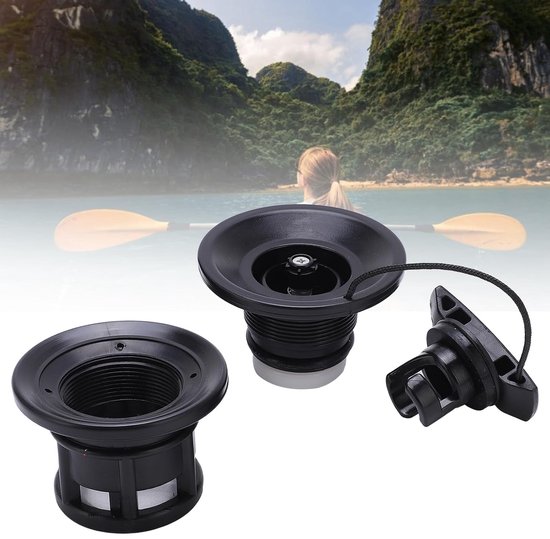 Boot Luchtklep - Ventiel Kajak - Watersport Gebruik - Universele Compatibiliteit - 5.3x6.6cm - Zwart — afbeelding 4