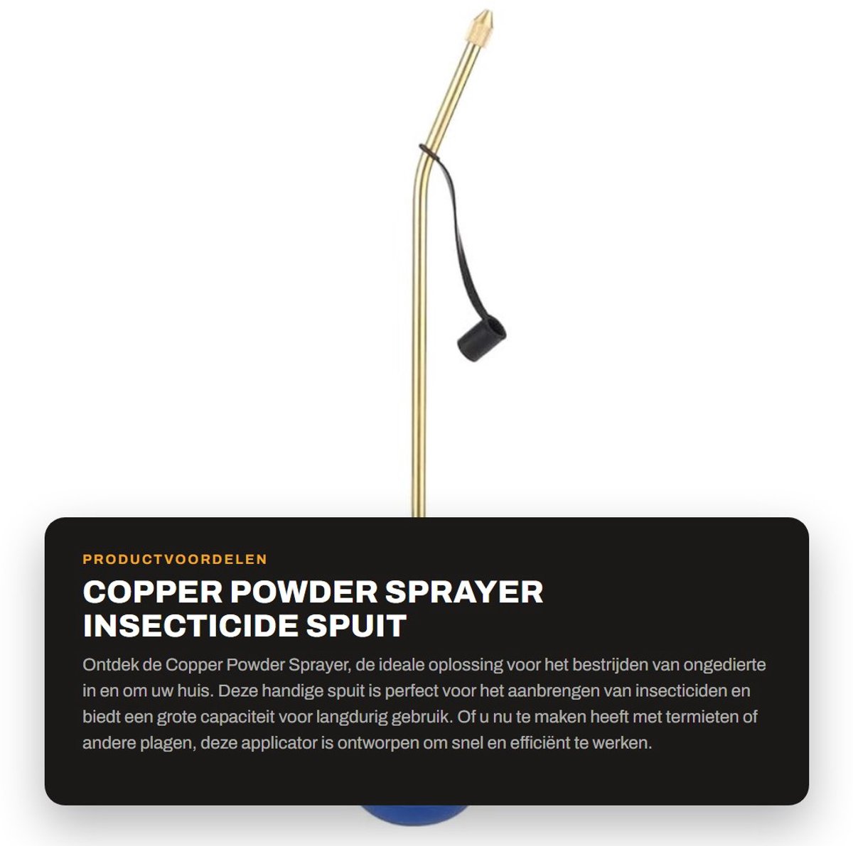 Dailygoods- Insectenspray Grote Capaciteit - Insecticide - Insectenverwijderaar - Handheld Spuitapparaat - Korrosiebestendig - Efficiënte Sprühgebied - Poederblazer