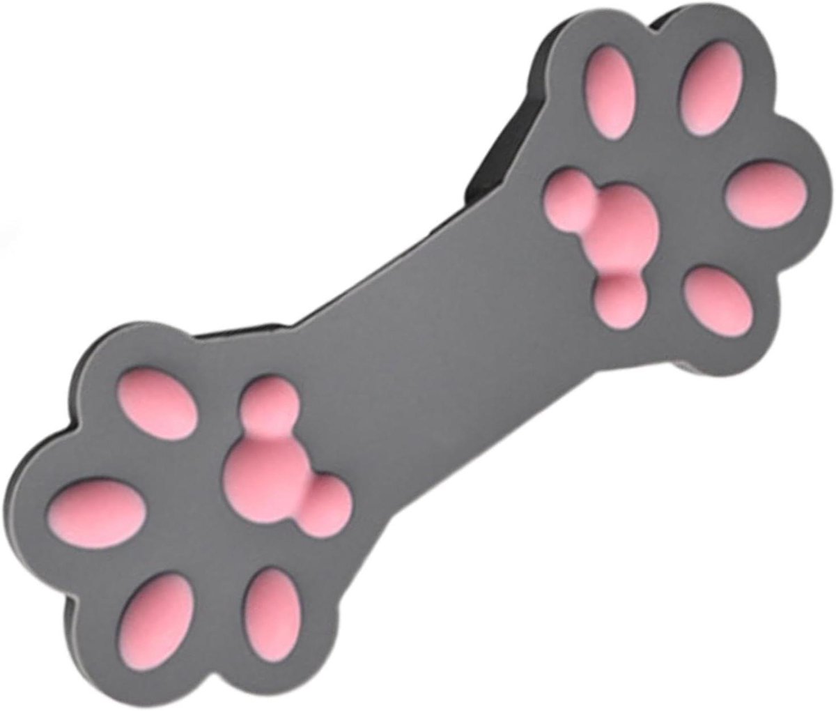 Keukenhandschoenen Kattenpoot - Ovenwanten Vingerclips - Koken en Bakken - Hittebestendig Siliconen - 10.9 cm - Donkergrijs