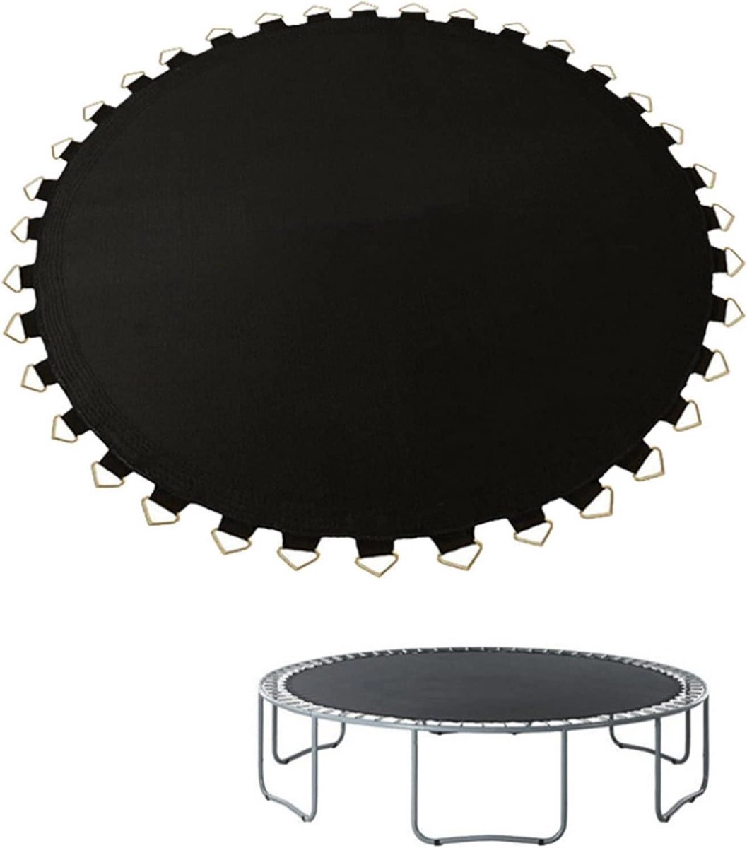 Trampoline Springdoek - Vervangend Springkussen - Buiten Spelen - UV- en Waterbestendig - 8ft (42 gespen) - Zwart