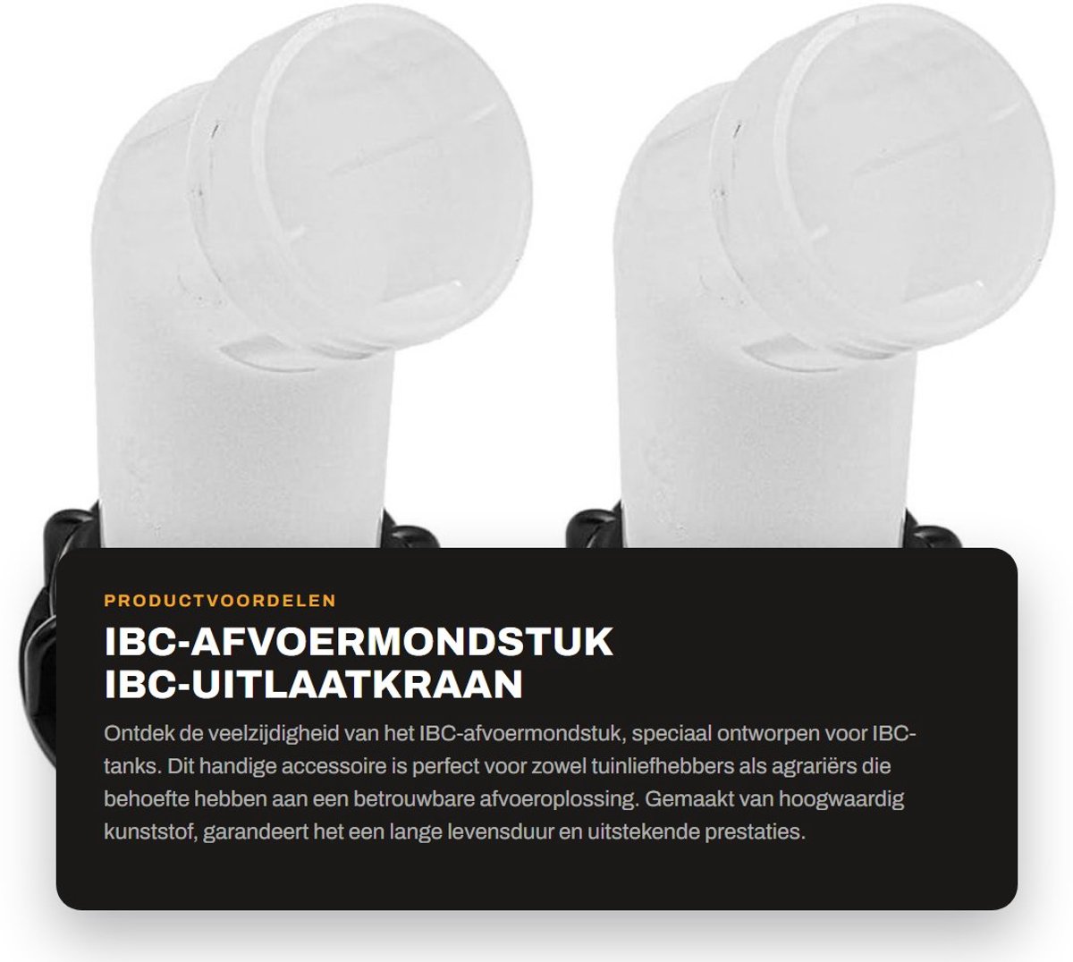 Dailygoods- Afvoermondstuk Set van 2 - IBC-afvoermondstuk S60x6 - Schroefdraadmoerringen - Rubberenschijven - PP Materiaal - Geschikt voor IBC-tanks - Afvoerkraan