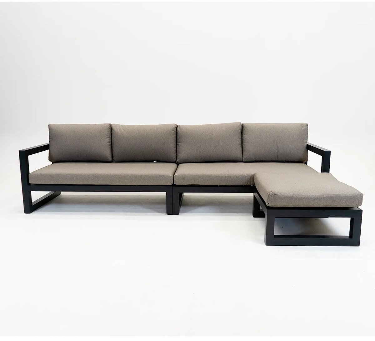 Vita Grosso 4-zits bank + hocker antraciet
