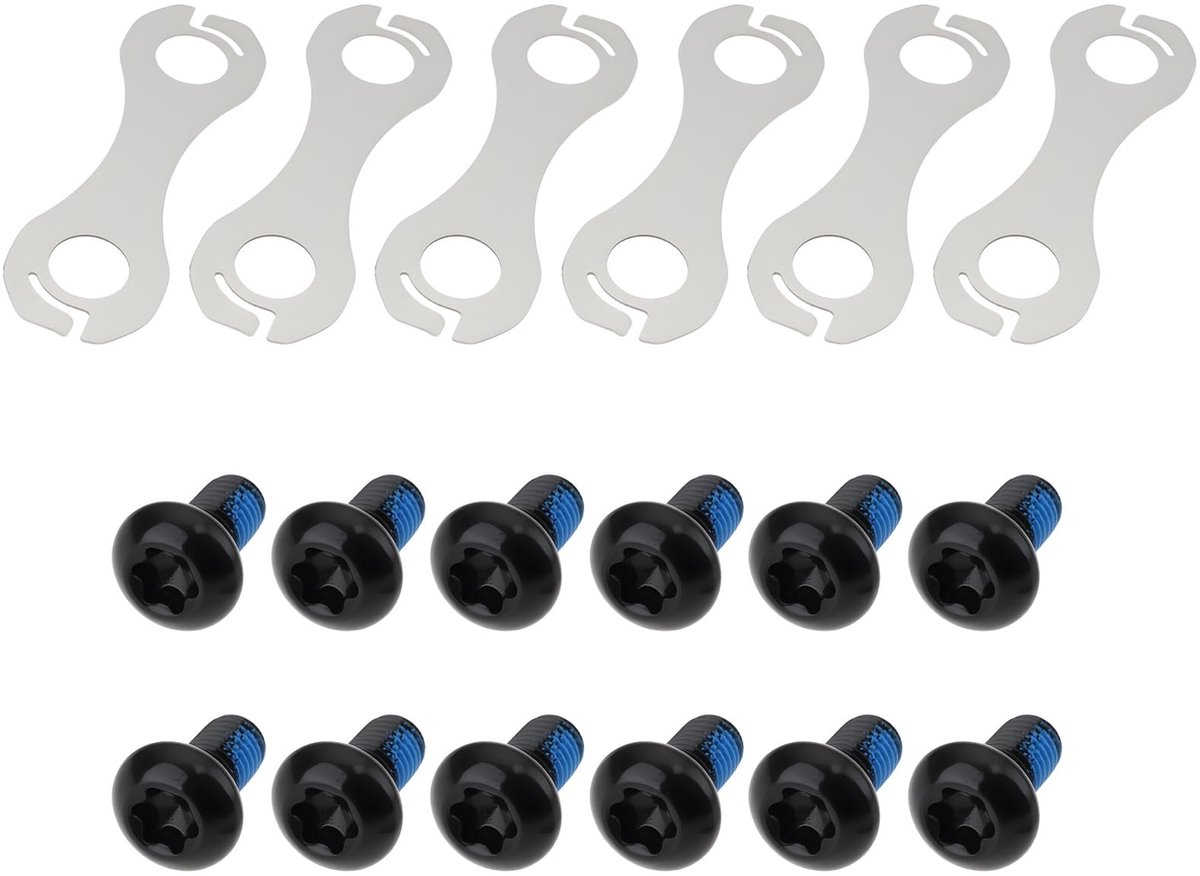 Dailygoods- Schijfrem Bouten - 12 Stuks - Veiligheidsringen - Compatibel met Shimano SM-RT56/SM-RT66 - 6 Bolt Remschijven - MPN Y8KT98010 - Rembout