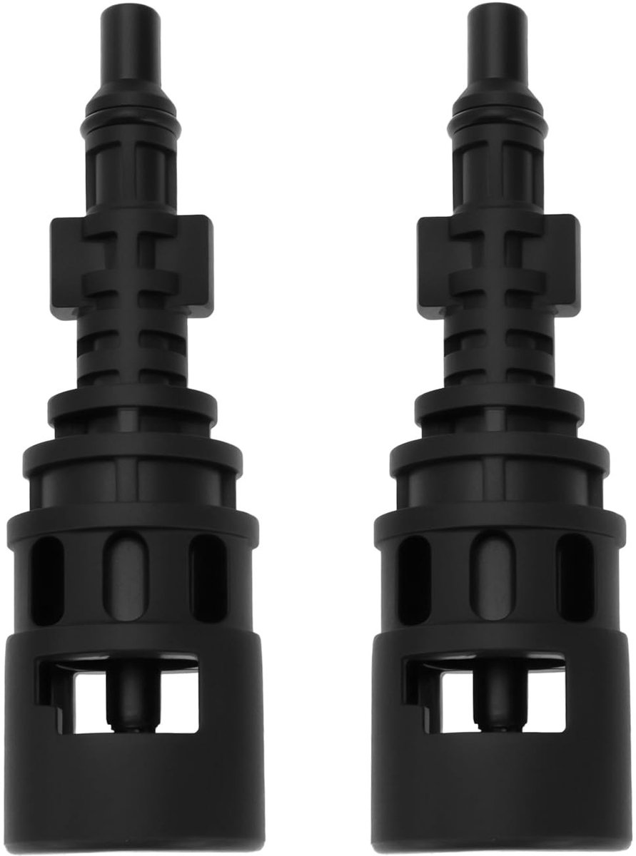 Dailygoods - Hogedrukreiniger Adapter - Conversie Adapter - Zwart - Koppelingsconnector - Geschikt voor Karcher en Lavor - 2 Stuks