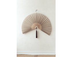 Bamboe waaier Extra Large | Bamboo wanddecoratie | Muurdecoratie waaier met kwastjes | Interieur eyecatcher | Japandi stijl