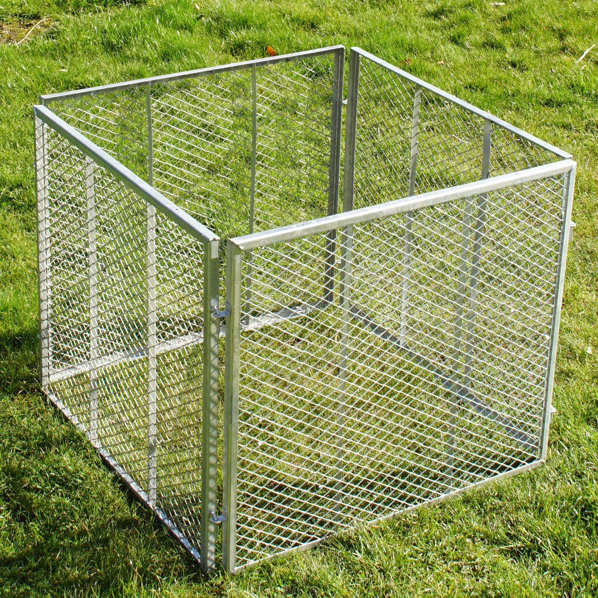 Holmwerk Metalen Composteerbak 80x80x70cm - Geëxpandeerd Metaal Tuincomposteerbak - Strekmetaal Snelcomposteerder