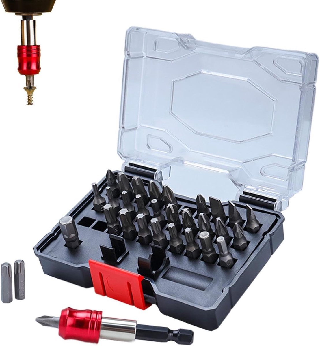 Elektrische Schroevendraaier - Precisie Gereedschap - Apparaat Reparatie - Sterke Magnetische Grip - 32 Delig - Grijs