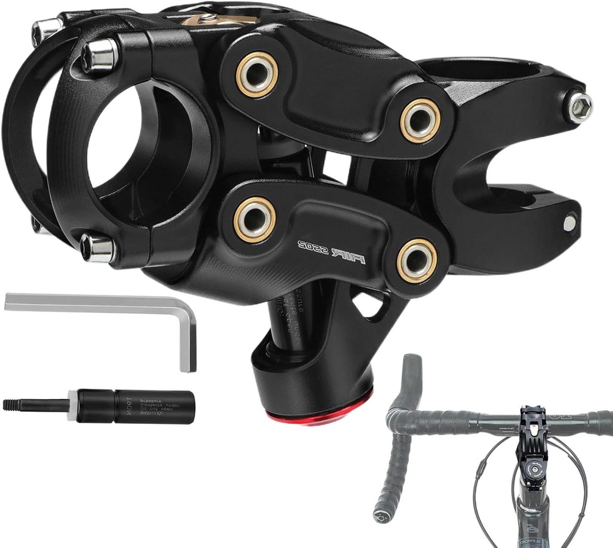 Fiets Zadelhouder - Verende Stuurpen - Comfortabel Fietsen - Schokdempend Ontwerp - 31.8 mm - Zwart