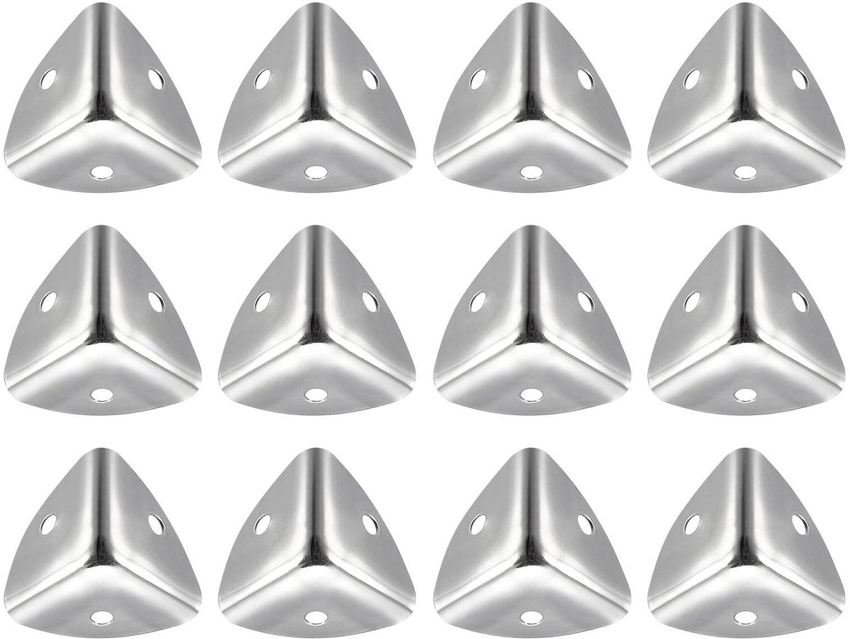 Dailygoods- Hoekbeschermers Metalen 36 Stuks - Decoratieve Hoekbeugels - Randbescherming 25 x 25 x 25 mm - Schroeven Inclusief - Stevig en Duurzaam