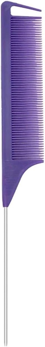 Kapperskam Puntstaart - Styling Borstel - Haar Stylen - Gelijkmatige Tanden - 22 cm - Paars