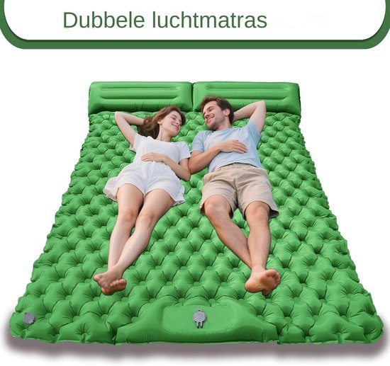 Kampeer slaapmat - Luchtbed matras - Buiten slapen - Voetpomp snel opblazen - 190 cm lengte - Veelkleurig — afbeelding 5