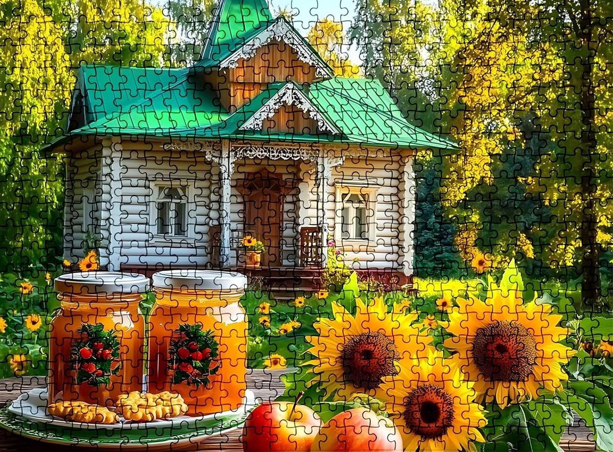 Houten Puzzel - Jigsaw Puzzel - Ontspanning en Vermaak - Hoge Resolutie Afbeelding - 1565 x 1055 cm - Multicolor