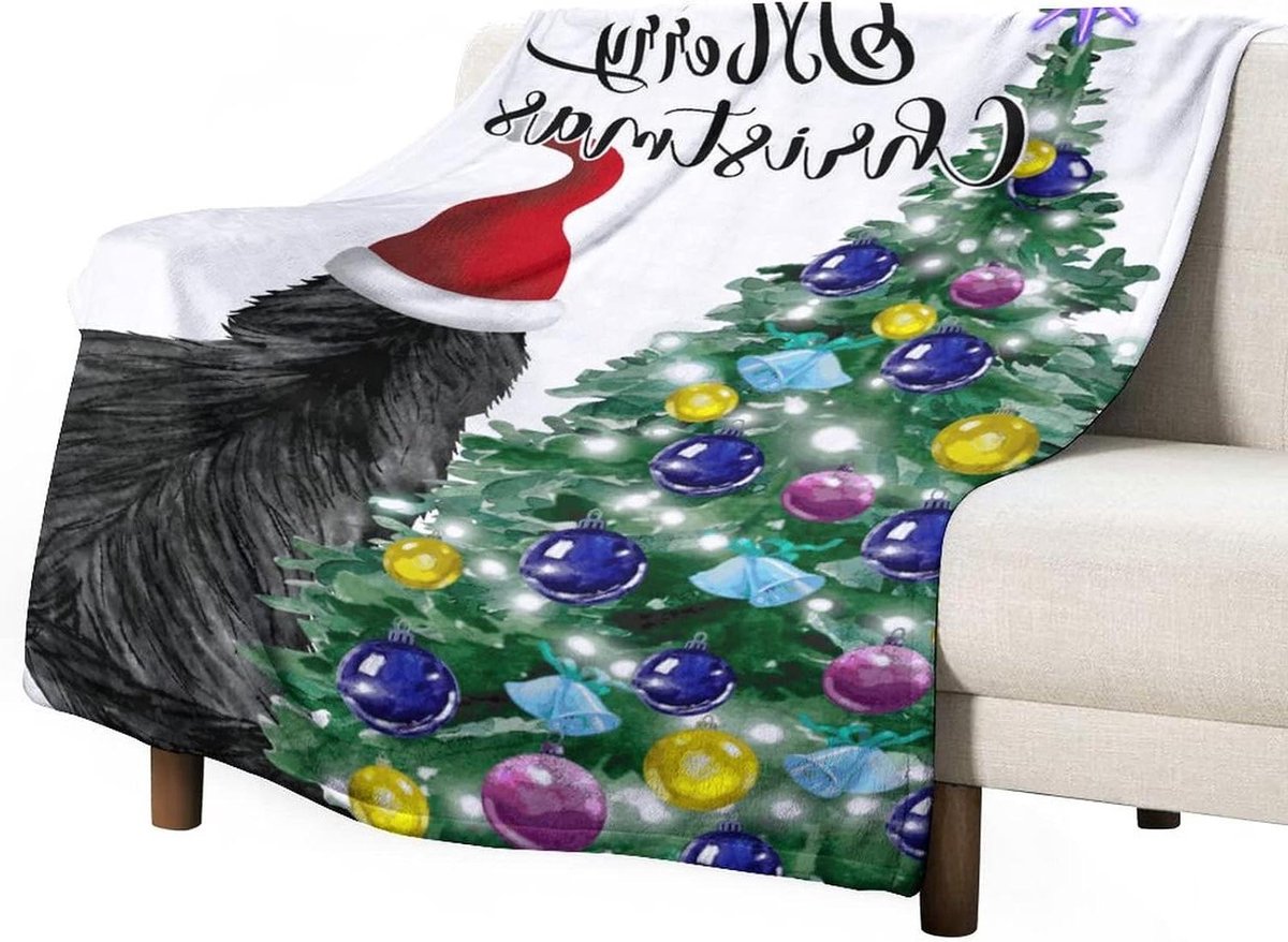 Zachte Deken - Plaid Pluche - Gezelligheid Thuis - Dubbelzijdig Design - 130x150cm - Zwart