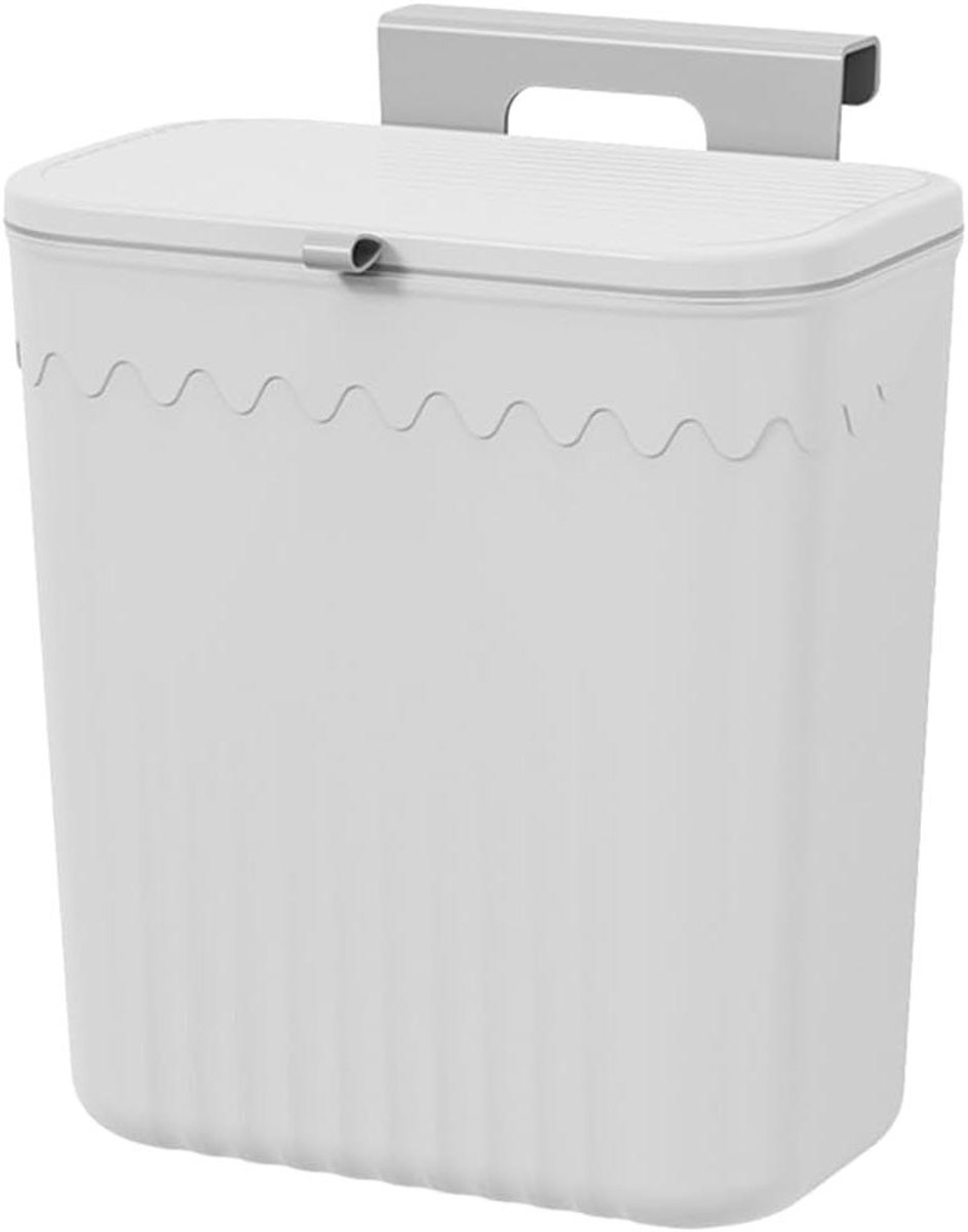 Keuken Compostbak - Afvalbak Opknoping - Afval Scheiden - Wandmontage Kastdeur - 12 Liter - Wit