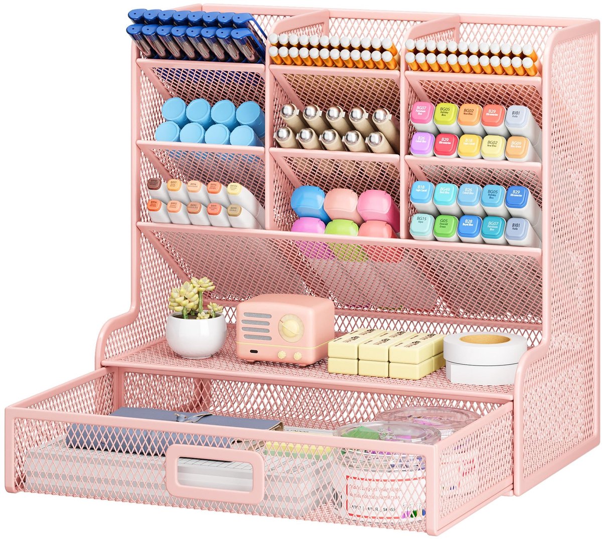 Omgoods - Bureau Organizer met 9 Compartimenten en Lade