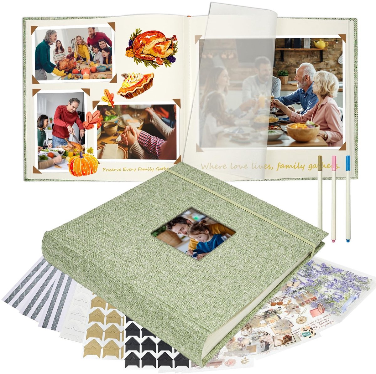 Omgoods - Persoonlijk Photo Album 30x30cm met 100 Bladzijden voor Herinneringen